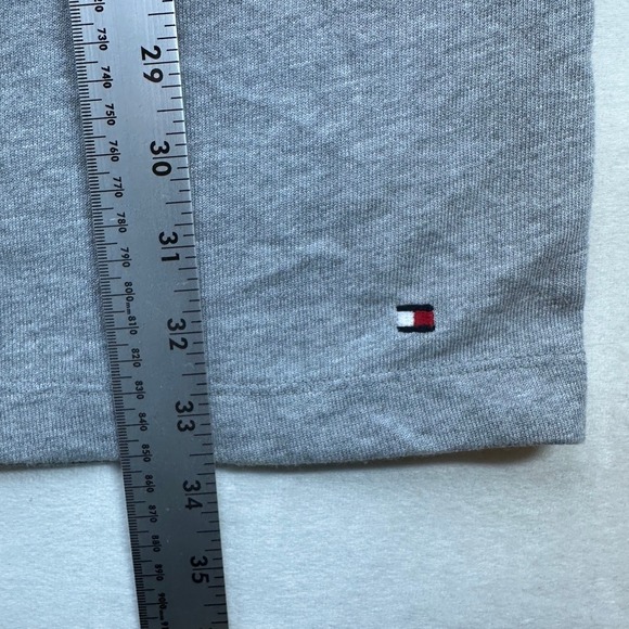 Tommy Hilfiger Women Gray Hoodie Dress‎ Rhinestone Logo Long Sleeve Preppy M - Picture 9 of 16